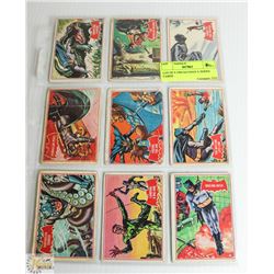 LOT OF 9 1966 BATMAN A SERIES CARDS