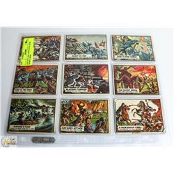 LOT OF 9 1962 TOPPS CIVIL WAR NEWS CARDS