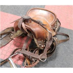 12 INCH CHILDS SADDLE WITH PAD AND HALTER
