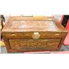 Image 1 : OLD CARVED CHEST 40 X 20 X 18