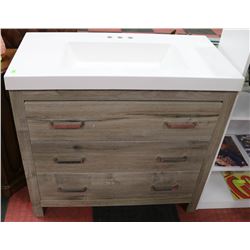 3 DRAWER BATHROOM VANITY 36 X 19 X 34