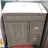 Image 1 : GREY WOOD GRAIN STYLE BATHROOM VANITY 30 X 18 X 35
