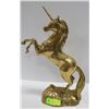 Image 1 : BRASS UNICORN/HORSE 17 INCH TALL 4 LBS PLUS SOLID