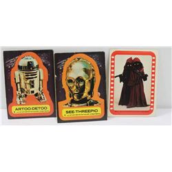 1977 STAR WARS STICKER CARDS X3