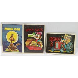 1978 DONRUS CB DICTIONARY STICKER CARDS X3