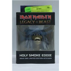 IRON MAIDEN KEY CHAIN HOLY SMOKE EDDIE FIGURE