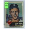 Image 1 : 1953 TOPPS CLEM LABINE BASEBALL CARD