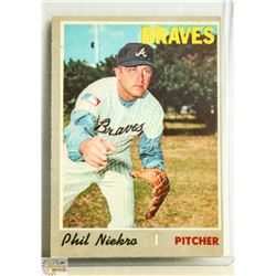 1970 TOPPS PHIL NIEKRO BASEBALL CARD