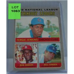 1970 TOPPS FERGIE JENKINS STRIKEOUT LEADER CARD