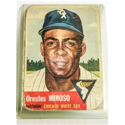 1953 TOPPS ORESTES MINOSO BASEBALL CARD