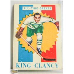 1969 TOPPS HOCKEY KING CLANCY HOF CARD