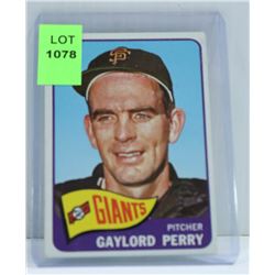1965 TOPPS BASEBALL GAYLORD PERRY BASEBALL CARD