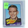 Image 1 : 1965 TOPPS BASEBALL GAYLORD PERRY BASEBALL CARD