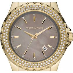 NEW MICHAEL KORS GOLD TONE W/DATE MSRP $379