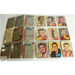 LOT OF 18 1957 TOPPS HIT STARS CARDS ASSORTED