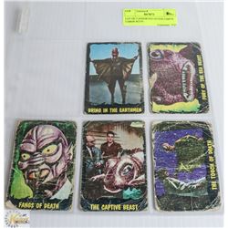 LOT OF 5 ASSORTED OUTER LIMITS CARDS SCI FI
