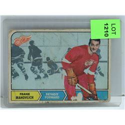 1968-69 TOPPS FRANK MAHOVOLICH HOCKEY CARD
