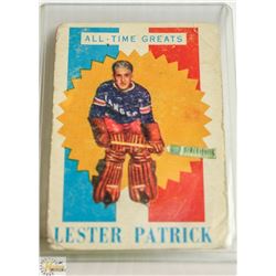 1960 TOPPS HOCKEY LESTER PATRICK CARD HOF