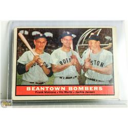1961 BEANTOWN BOMBERS BASEBALL CARD