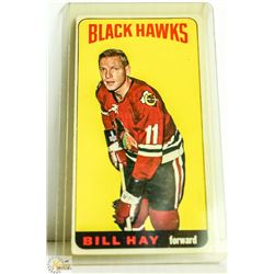1964 TOPPS TALL BOY HOCKEY BILL HAY CARD