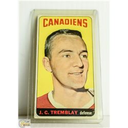 1964 TOPPS TALL BOY HOCKEY JC TREMBLAY CARD