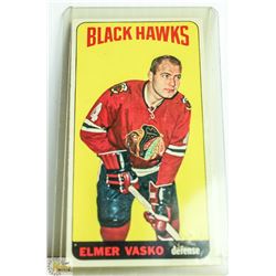 1964 TOPPS TALL BOY HOCKEY ELMER VASKO CARD