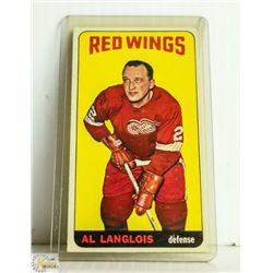 1964 TOPPS TALL BOY HOCKEY AL LANGLOIS CARD