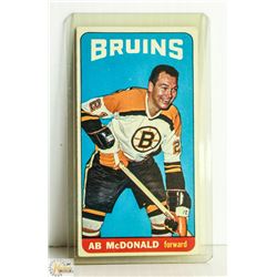 1964 TOPPS TALL BOY HOCKEY AB MCDONALD CARD