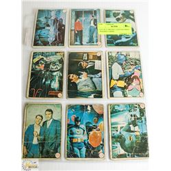 LOT OF 9 1966 BAT LAFFS BATMAN TRADING CARDS