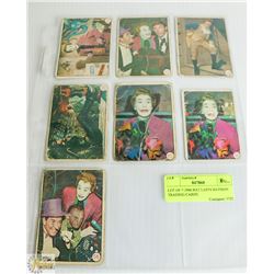 LOT OF 7 1966 BAT LAFFS BATMAN TRADING CARDS