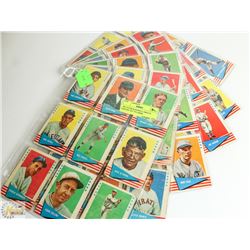 1961 FLEER BASEBALL GREATS PARTIAL SET 70 CARDS