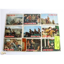 10 ASSORTED 1956 TOPPS DAVY CROCKETT CARDS