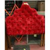 Image 1 : RED VELVET TUFTED SINGLE HEADBOARD