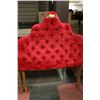 Image 1 : RED VELVET TUFTED SINGLE HEADBOARD