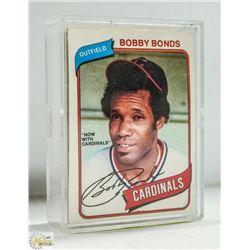 BOX OF 1980 OPC MLB CARDS