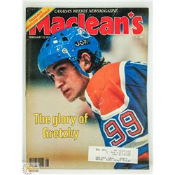 1982 "THE GLORY OF GRETZKY" MACLEANS PUBLICATION