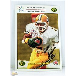 ORIGINAL HENRY GIZMO WILLIAMS AUTOGRAPHED CARD.