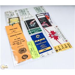 12 1980'S / 90'S ESKIMOS, OILERS, NFL & GREY CUP