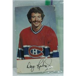 ORIGINAL DOUG RISEBROUGH AUTOGRAPHED CARD. LIVE