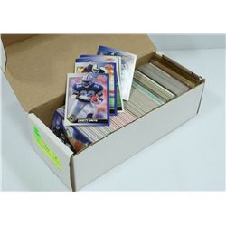 BOX OF HUNDREDS ASSTD VINTAGE NFL CARDS