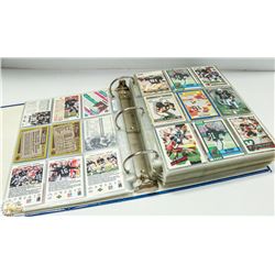 93 PG BINDER OF VINTAGE NFL CARDS. ESTATE.