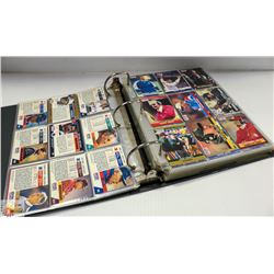 46 PG BINDER OF VINTAGE NFL CARDS. ESTATE.
