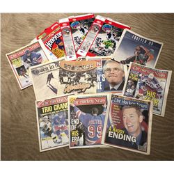 WAYNE GRETZKY NEWSPAPERS AND CEREAL BOXES