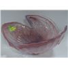 Image 1 : LARGE PINK  ART GLASS SWIRL SHOW HOME BOWL