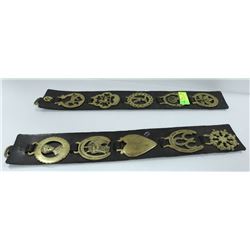 VINTAGE BRASS HORSE BADGES