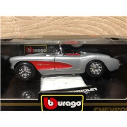 BURAGO DIE CAST CHEVY 1957 MODEL CORVETTE