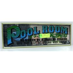 BILLIARDS IR POOL ROOM SIGN
