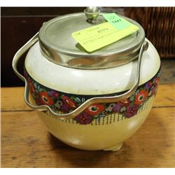 ANTIQUE PORCELAIN COOKIE JAR