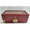 Image 2 : LTH - 0113 HUMIDOR ROSEWOOD FINISH WITH GLASS TOP