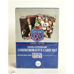 SEALED SILVER ANNIVERSARY NFL COMMEMORATIVE BOX